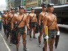 Taiwanese military military vehicles and armoured parade past guests during the R.O.C., Republic of China, National Day celebrations in Taipei, Taiwan, Wednesday, Oct. 10, 2007. Fighter jets streaked across overcast skies Wednesday as Taiwan held a National Day military parade for the first time since it halted such displays of war-fighting prowess in 1991 to ease tensions with rival China.