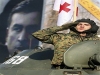 Soldat Géorgien armée de Géorgie photo  . Les troupes de l’armée Géorgienne défilent durant une parade pour l’inauguration officiel du Président Mikhail Saakashvili, ce dimanche 20 janvier 2008. Le Président a prêté serment dans bureau et a réalisé une petite cérémonie en dehors des bâtiments du parlement dans la capitale Tbilisi. 