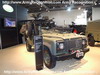 Land Rover Defender 110 light wheeled army military vehicle  picture DSEI 2007 London United Kingdom